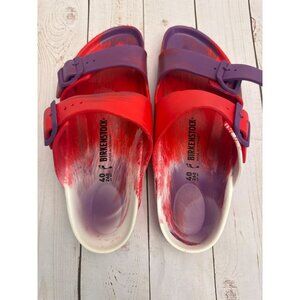 Birkenstock Womens Arizona EVA Sandals Red & Purple Size 40 NWOT